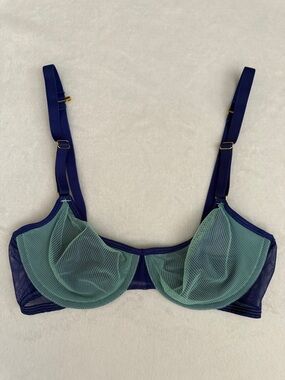 {All You} Lively | Mesh Underwire Two-Tone Sheer Bra WL0623 Blue/Mint (34B)